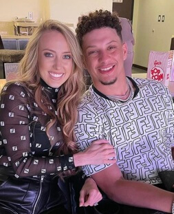 Brittany Matthews with her husband Patrick Mahomes II